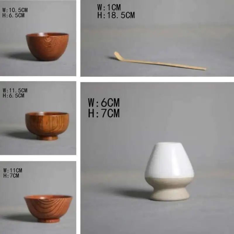 4pcs Matcha Tea Set Home Office Lounge Tea-Making Tools Wooden Tea Bowls Baaburi Accessories Japanese Ceremony Gifts