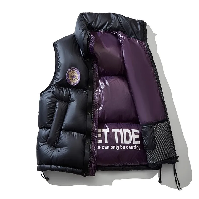 Men's Winter Duck Down Puffer Vest Side View