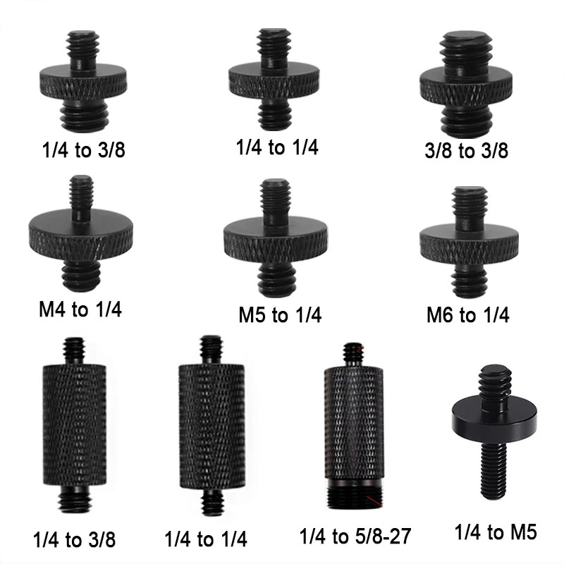 범용 1/4  3/8 M4 M5 M6 M8 M10 M12 카메라 변환 나사 삼각대 모노 포드 볼 헤드 마운트 어댑터 사진 나사