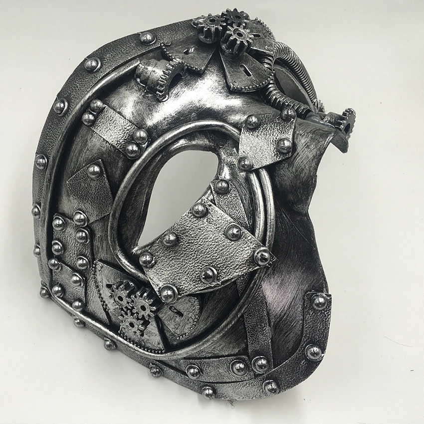 Goth Steampunk Half Face Mask - Mask and Fantasy