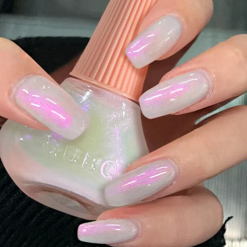Nail Art Milk White Nail Polish Quick Dry Long Lasting Varnish 45-color Matte Pearlescent Laser Glitter Polish Make nail polish