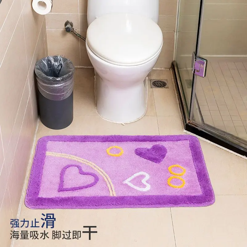 

Противоскользящие коврики для ванной комнаты, толстые коврики с принтом ног для ванной, коврики для защиты пола туалета, нескользящий коврик для ванной, 40 х60, дверной коврик
