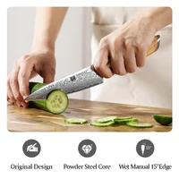 XINZUO 5" inch Utility Knife Kitchen Knives Japanese 73-layer Powder Steel Core Damascus Steel 62-64 HRC Vegetable Peeling Knife 5