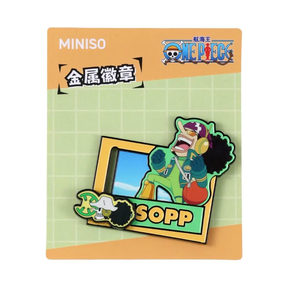 ONE PIECE Anime Sliding Metal Badge Collectible - Interactive