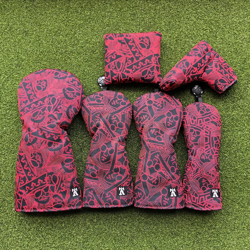 

Kings and queens Golf Club #1 #3 #5 Wood Head covers Nylon cloth Driver Fairway Woods Cover Putter Headcover