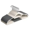 Heavy Duty Standard Plastic Hangers 50 Pack with Non-Slip Design 360°Swivel Hook Space Saving Organizer for Bedroom Closet,Shirt 6