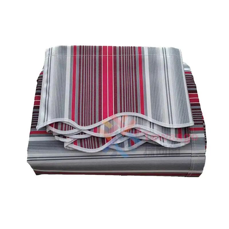 Fashion Stripes Size Replacement Fabric Heavy Duty Foldable Telescopic Canopy Outdoor Patio UV Block Shade Cloth