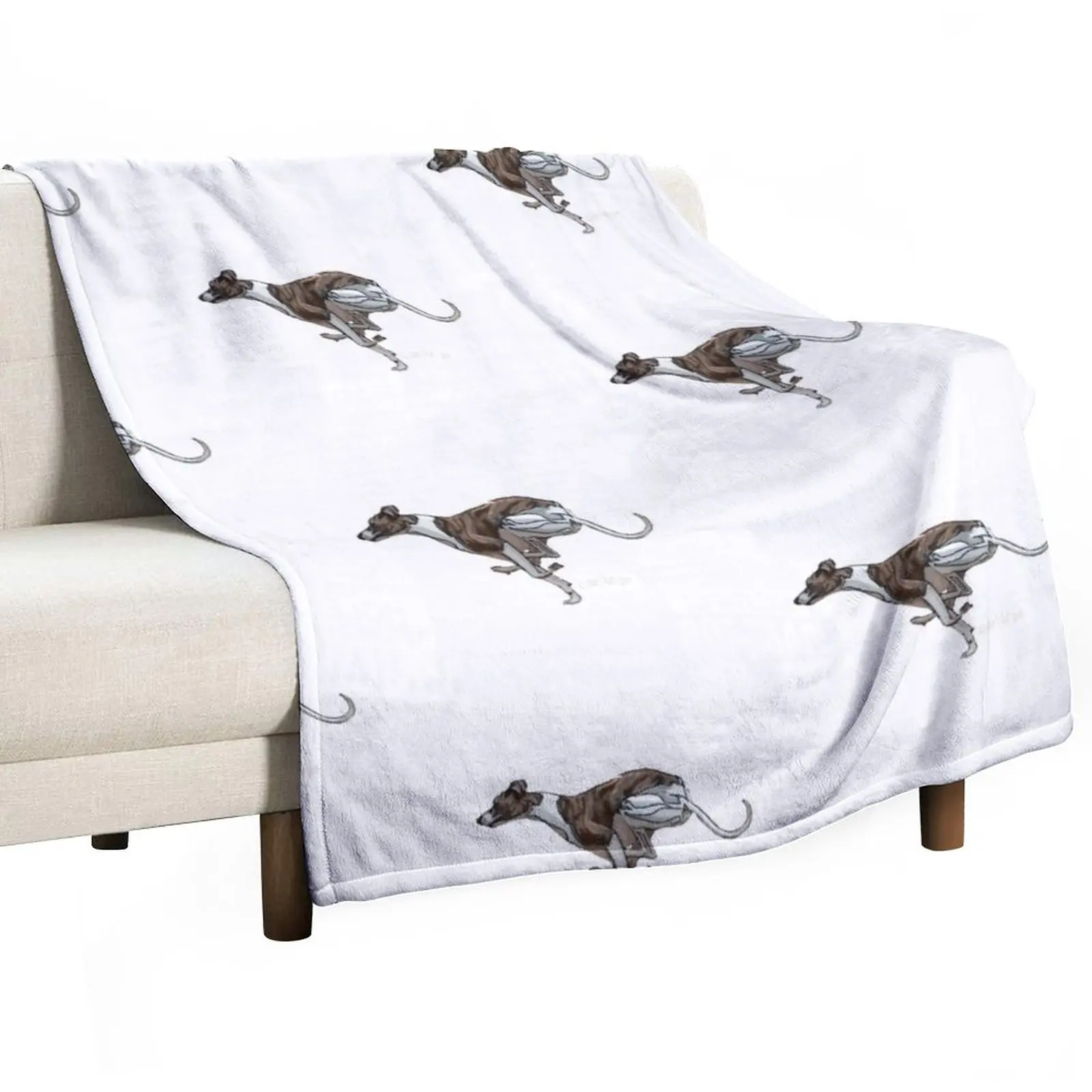 

Whippet Throw Blanket Furry Soft Plaid Decorative Beds Fluffys Large Blankets