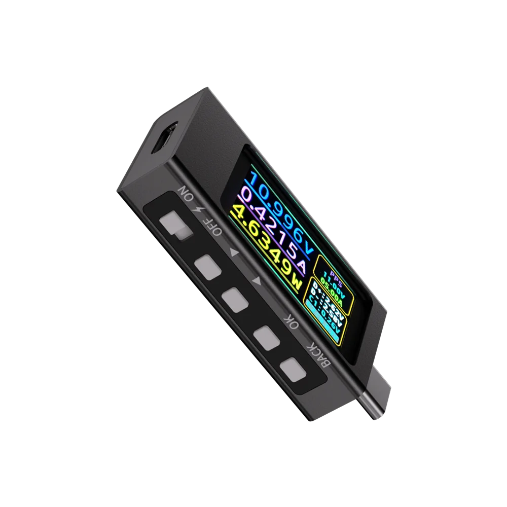 KWS-X1 Type-C 전류 및 전압 모니터 DC 4-30V 0-12A 전력계 테스터 PD 배터리 용량 디지털 LCD 디스플레이 미터