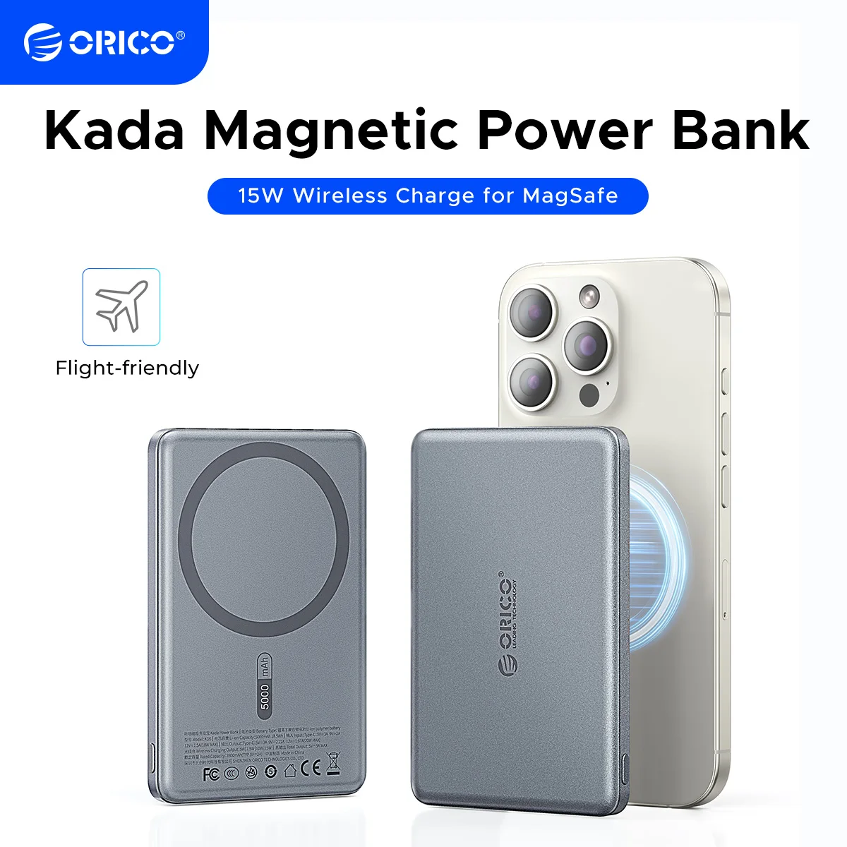 ORICO Kada 자기 보조베터리 5000mAh/10000mAh PD22.5W 무선 보조베터리 magsafe용 슬림 휴대용 배터리  충전기 - AliExpress