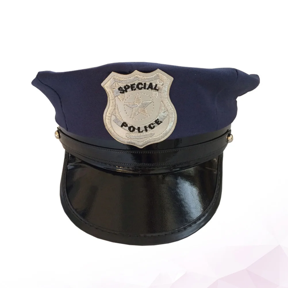 Hat Costume Cosplay Badge Police Cap Cop Party Octagon Performance Officer Accessories Kids Hats Children Men Toddler Pants