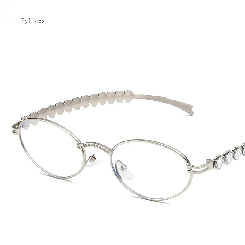 Women Rhinestone Sunglasses Stylish Oval Sun Glasses Vintage 