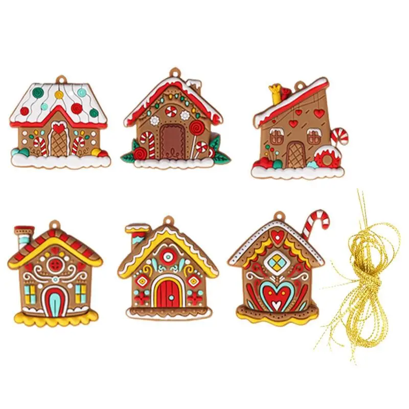 

Gingerbread Ornaments For Christmas Tree Gingerman Figurines Christmas Charm Party Decor Christmas Ornaments With Rope For