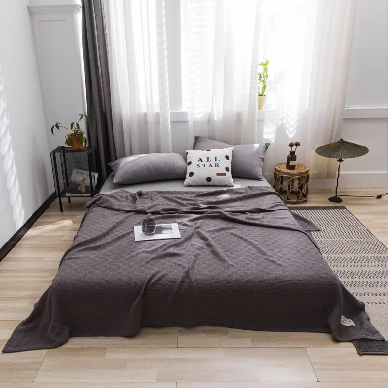 Advanced Pure Cotton Gauze Towel Quilt Single Double Summer Thin Towel Blanket bed throw blanket