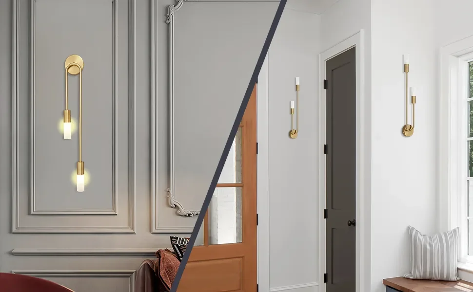 Modern Led Wall Light Gold Nordic Long Strip Wall Lamps 1