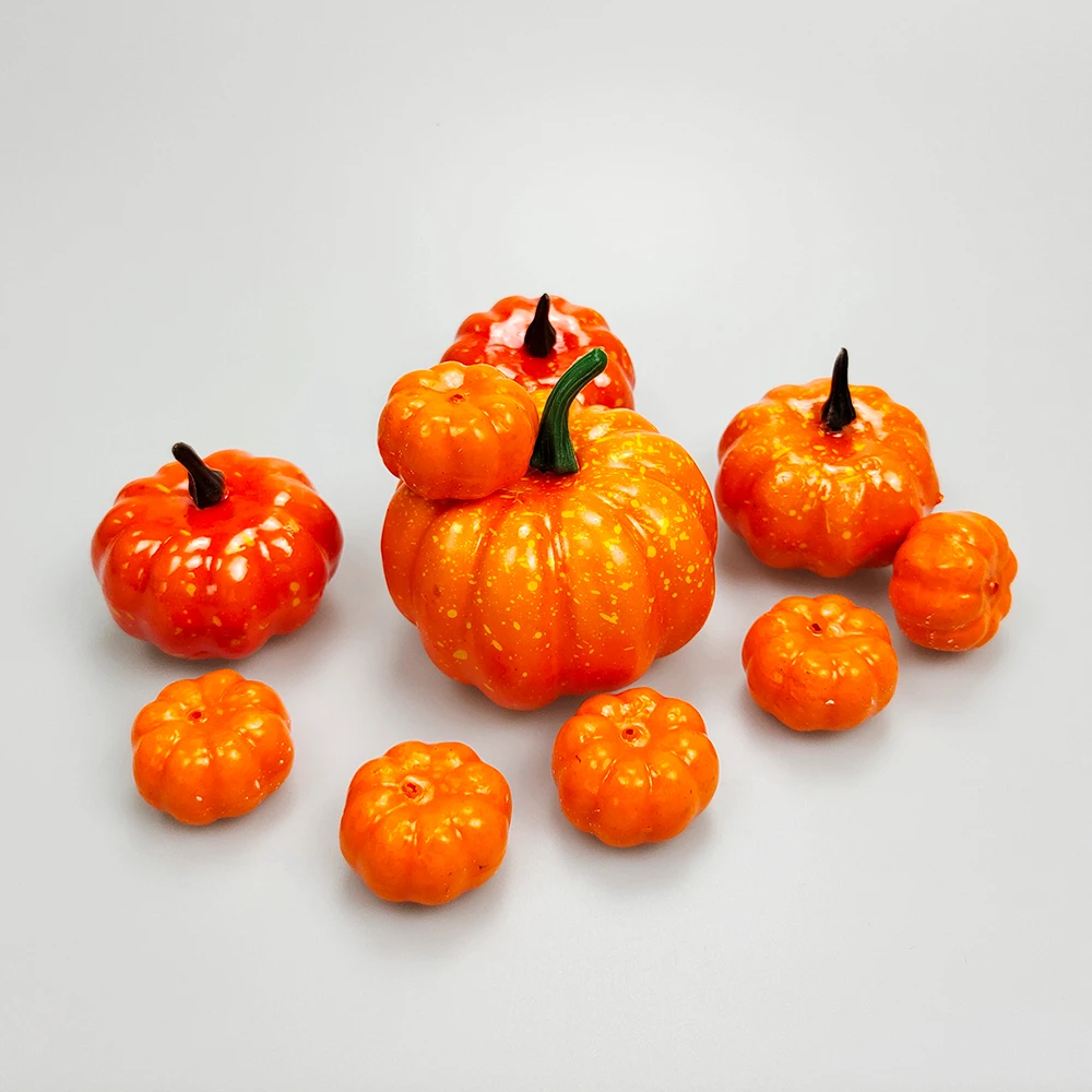 Halloween-Schaumstoff-Kürbisse, Künstliche Kürbisdekorationen, DIY-Kunstgemüse, Ornamente, Simulationspflanzen für die Heimdekoration – Detail 1