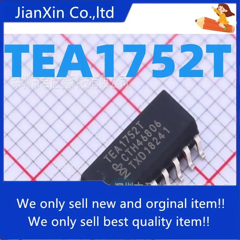 

10 шт. 100% оригинальный новый светодиодный драйвер TEA1752T TEA1752 SOP-16