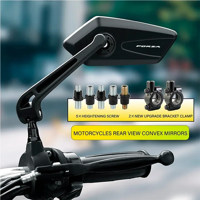 FORZA HONDA FORZA350 FORZA750 350 750 NSS350 NSS 로고 스퀘어 오토바이 미러 조정 가능한 백미러 쉬운 설치