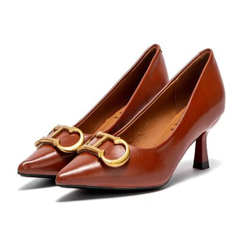 New Classic Single Shoes Simple Design Pure Color For Women, Retro Fashion, Comfortable And Versatile Single Shoes For Women 2