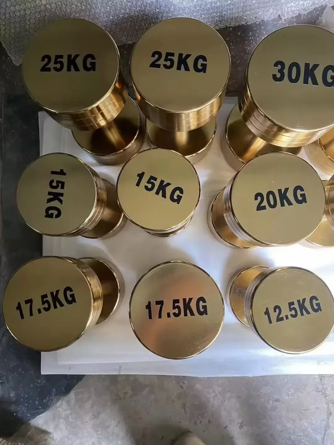 New Hot Gold Electroplated Dumbbells High-end Dumbbells Commercial Gym Steel