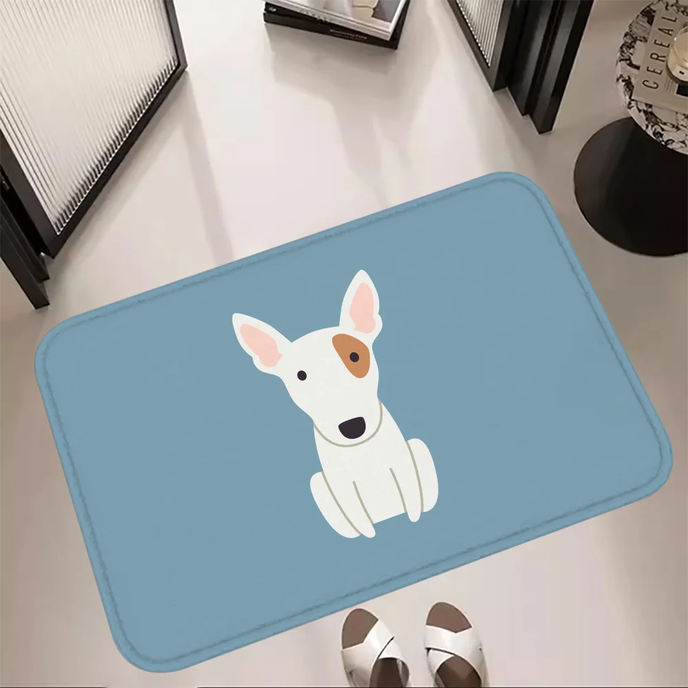 Floor Mat B-bull Terrier Entrance Doormat Cute Rug Bathroom Carpet Carpets Home Living Room Mats Custom Rugs Bath Foot Kitchen