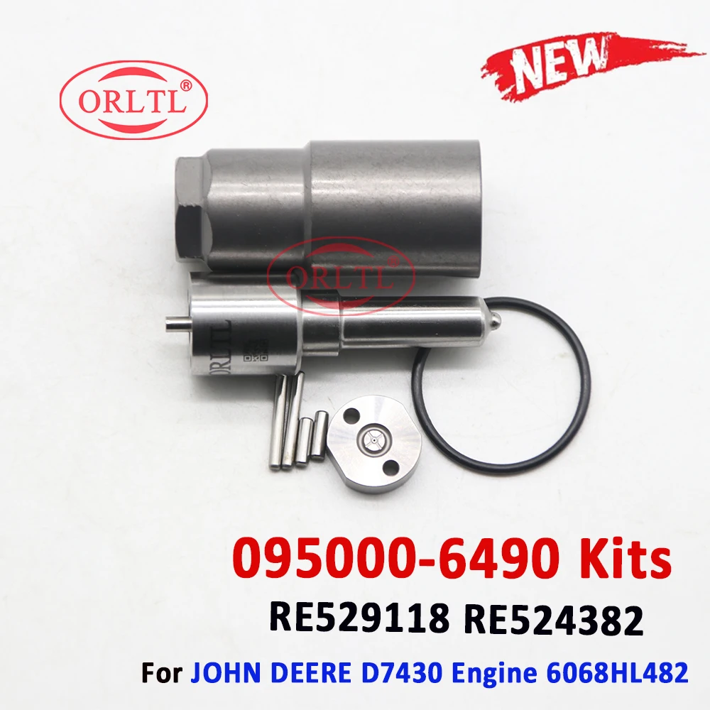 

ORLTL Diesel Injector 095000-6490 Repair Kits DLLA139P887 Nozzle 093400-8870 Valve Plate RE529118 RE524382 For JOHN DEERE Fuel