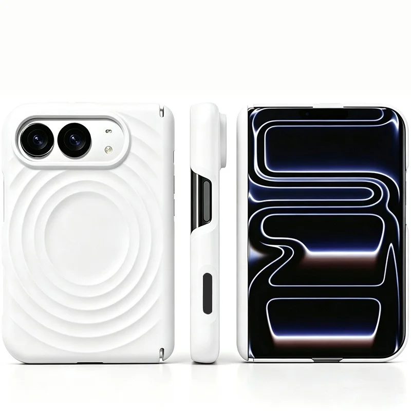 Elegant Liquid Silicone Magnetic Case with Ripple Texture - Full Shockproof Protection and Magsafe Compatible