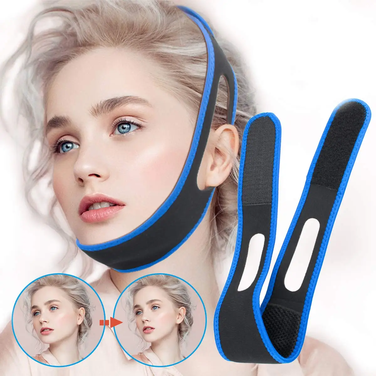 

Face Lifting Belt Bandage Facial Slim Strap Chin Up Patch Double Chin Reducer Anti Wrinkle Face Mask V Line Lifting Chin Strap