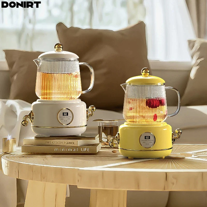 600ml Health Cup Glass Electric Kettle Anti-dry Fast Boiling Kettle Health Preserving Pot Household Office Retro Thermo Teapot electric kettle electric tea stove glass tea maker