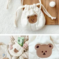 Children Girls Shoulder Bag Embroidery squirrel bear Messenger Bag Kids Keys Coin Purse Mini Handbag Bags Kids Gift 2