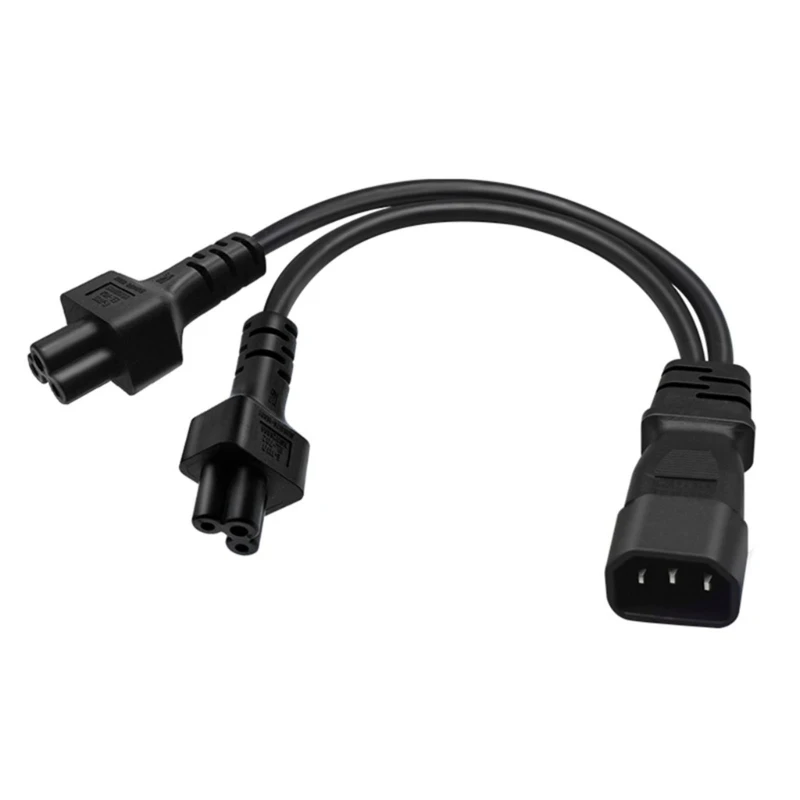 

3 Terminals IEC320-C14 to C5+C5 Power Cable Male to Female Connector Cord Wire