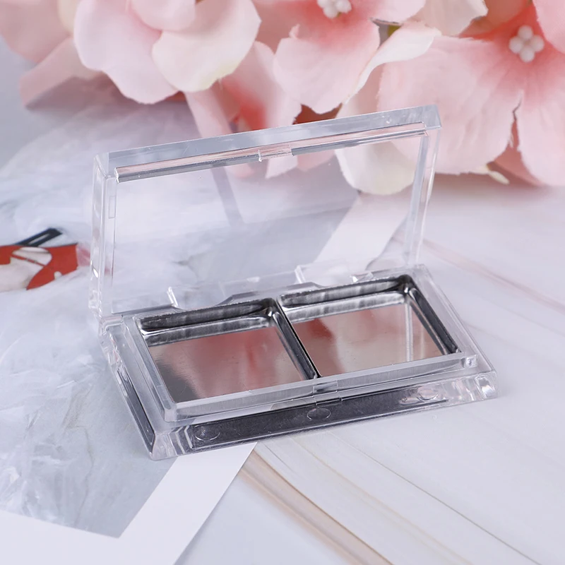 2 Grids pots empty magnetic eyeshadow pigment aluminum palette tin pans makeup 6