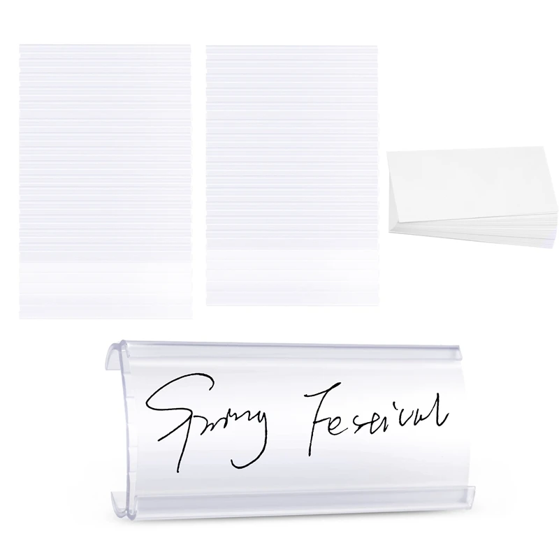 

Wire Shelf Label Holders, 30 Pack Plastic Wire Shelf Label Clips With Label Paper Removable Wire Rack Label Holder
