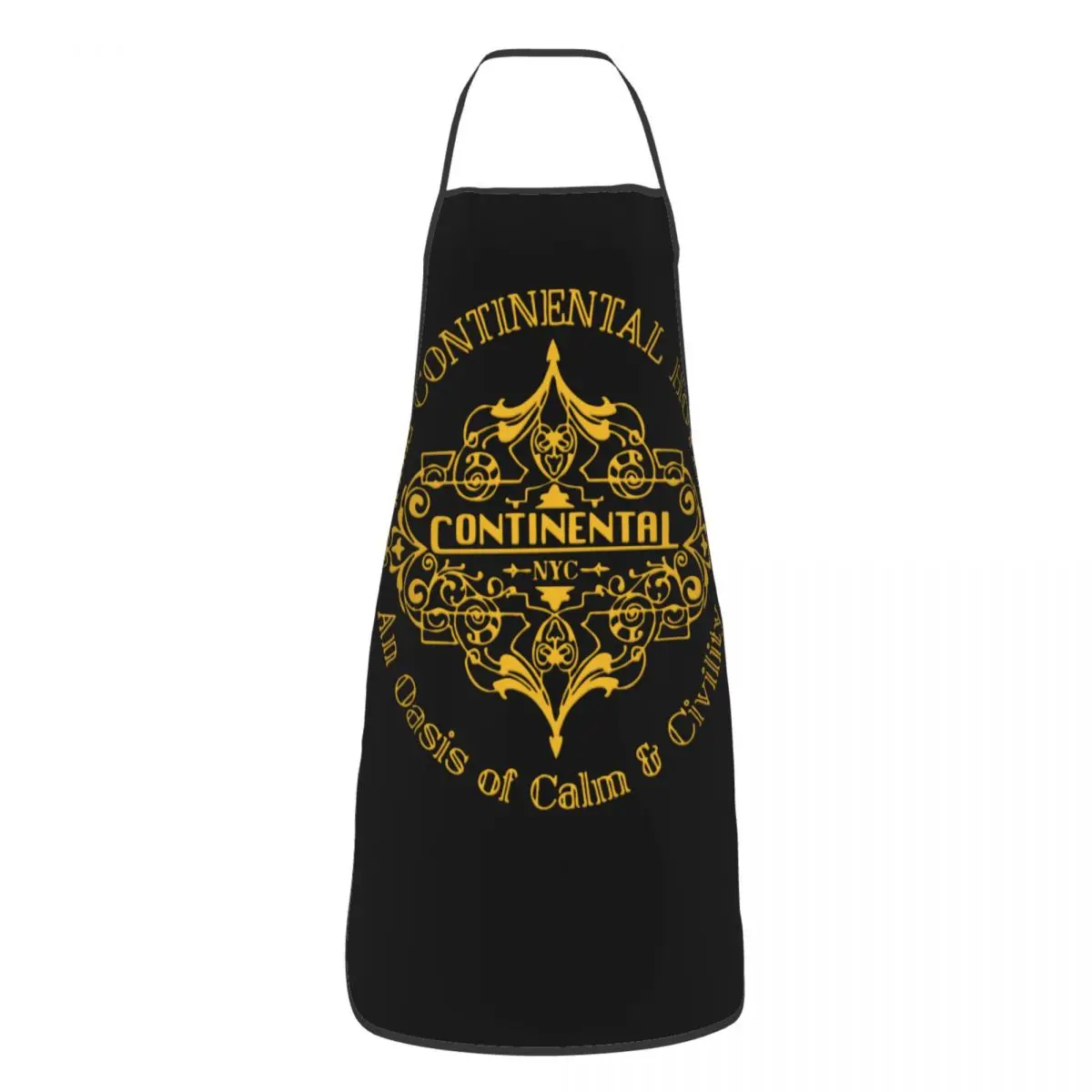 The Continental Hotel Polyester Apron John Wick 52*72cm Kitchen Baking Bib Tablier Hotel Pinafore for Chef Barista