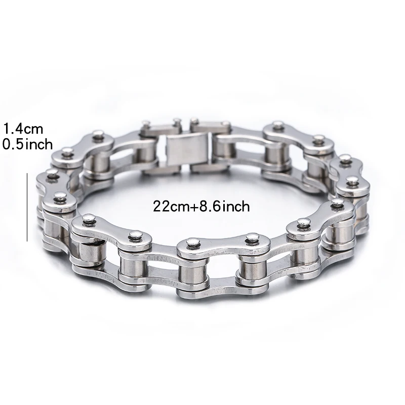 الفولاذ المقاوم للصدأ السائق سلسلة سوار رجالي سوار...