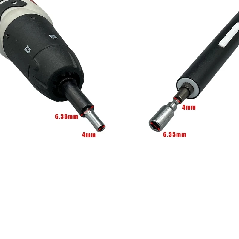 Adattatore convertitore da 4mm-6.35mm Set di punte di precisione Phillips scanalate cacciavite riparazione di punte da trapano Computer con fotocamera del telefono cellulare