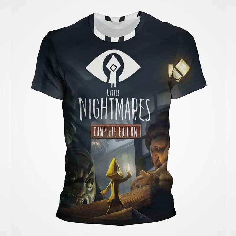 

Little Nightmares Game T Shirts Vintage Horror Men Streetwear Tees Casual Summer Short Sleeve Women Oversize Tops Child Clothing