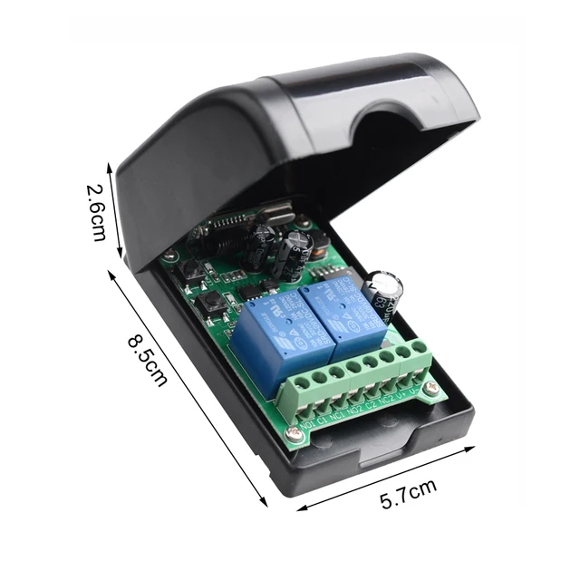 Universal DC12V- 48V 433Mhz  2CH Multifunction Receiver Module RF Wireless Remote Control Switch Relay Garage Motor Light Diy 2