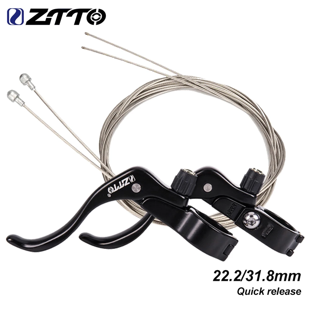 ZTTO Road Bike Brake Lever Road Fixed Gear Deputy Vice Brake Quick Release V Handle QR Lever For 22.2 31.8mm Handlebar