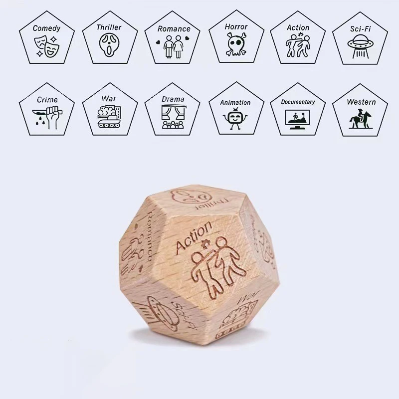 Food Decision Game Daily Life Choice Difficult Game Decision Fun Dice Wooden Birthday Christmas Gift Party 1pcs