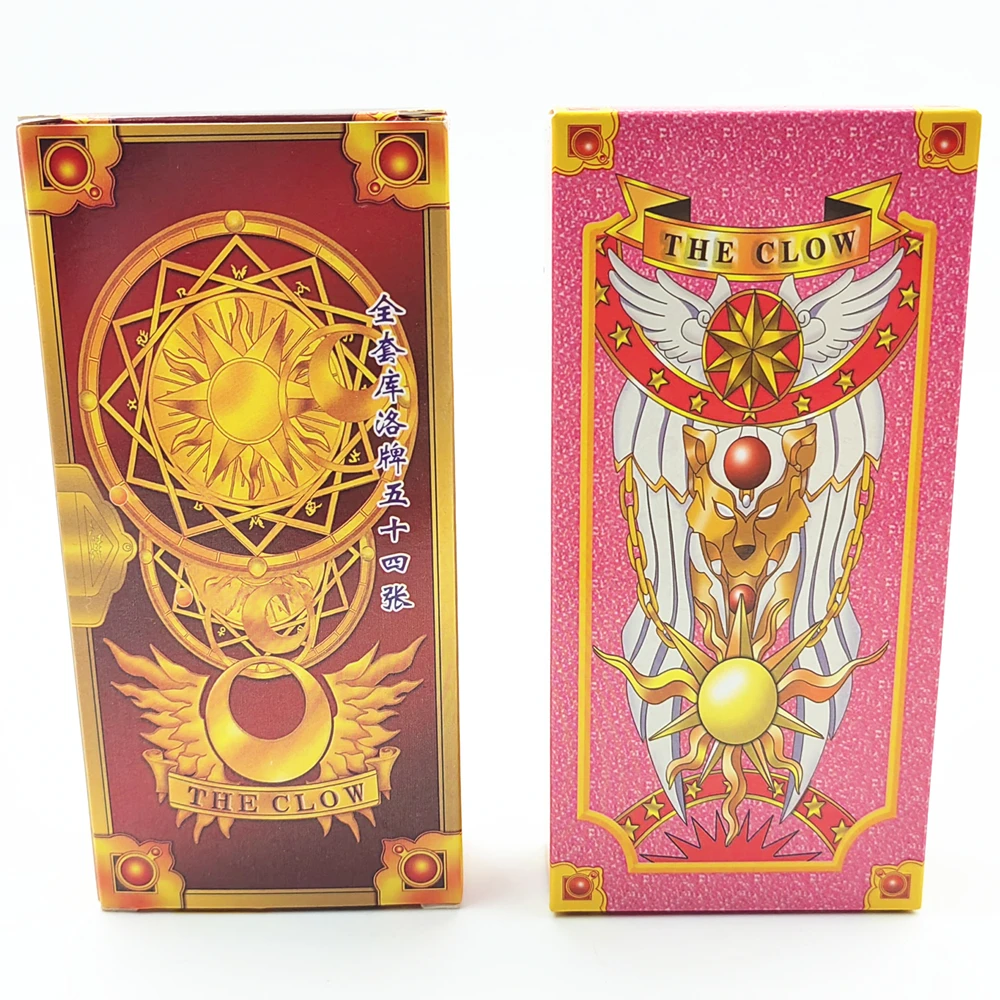 Anime Cosplay Cards Anime Cosplay Card Captor Sakura KINOMOTO Clow Cards Tarot Prop Paper Poker Card Funny for Family Friend Party Xmas Accessories anime cosplay cards