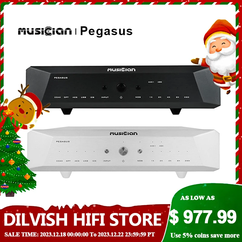 

MUSICIAN Pegasus R2R DAC Resistance DSD1024 PCM1536 1536kHz USB Coaxial Optical HIFI Decoder Balanced 24BIT R2R + 6BIT DSD DAC