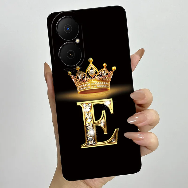 Fashion Initial Letter Couple Phone Case - Soft Silicone TPU Protective Casing