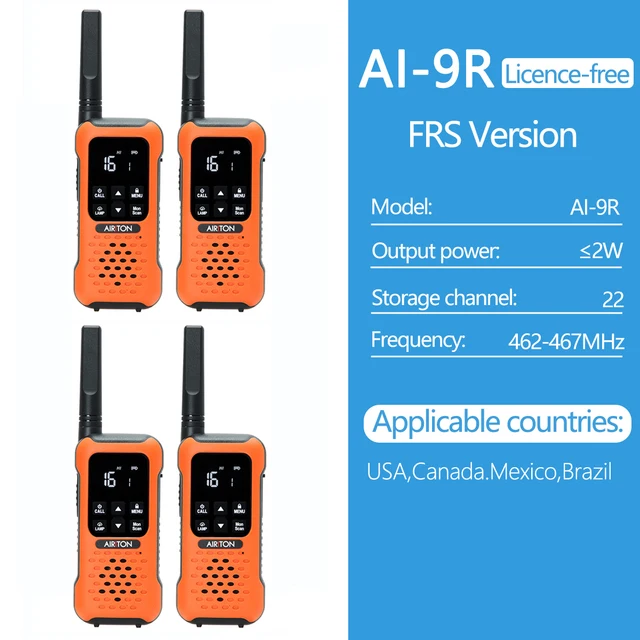 2/4 PCS ABBREE AI-9R Floating Walkie Talkie IP67 Waterproof Walkie-talkies  for Motorola Fishing Kayak Skiing Portable Radio - AliExpress