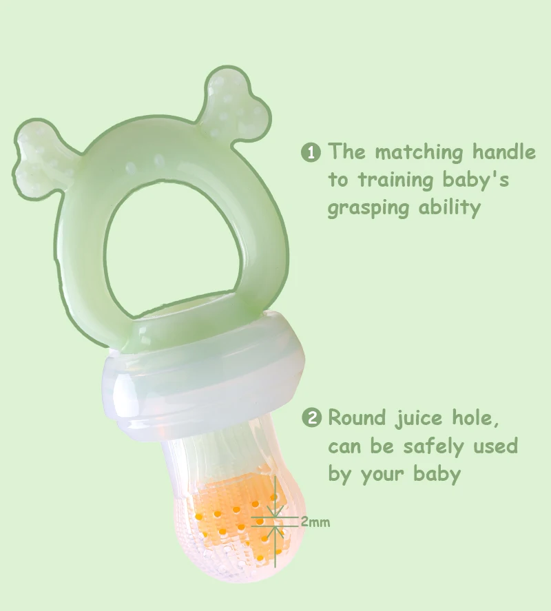 Baby Fruit Food Feeder Pacifier, Milk Frozen Set