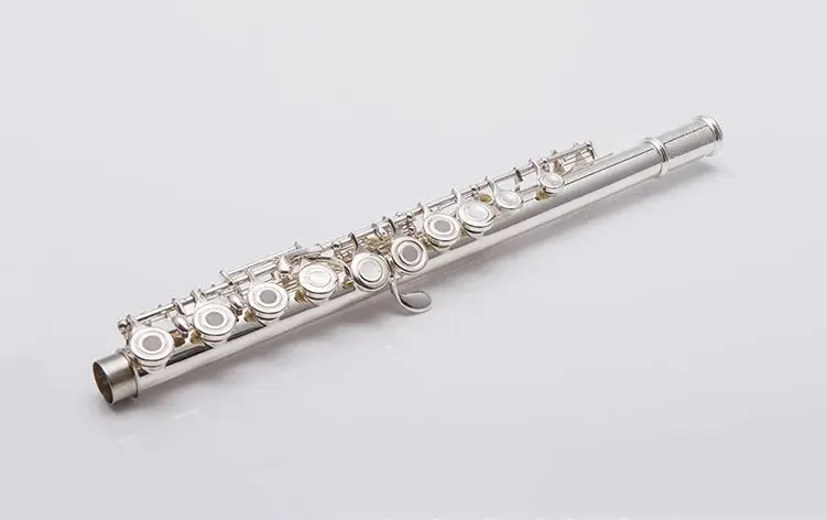 JM MCL 300 Open/Close Hole C Flutes 16 Keys Silver Plated Flute Set Musical Instrument With Flute Stand Case Cleaning Tool