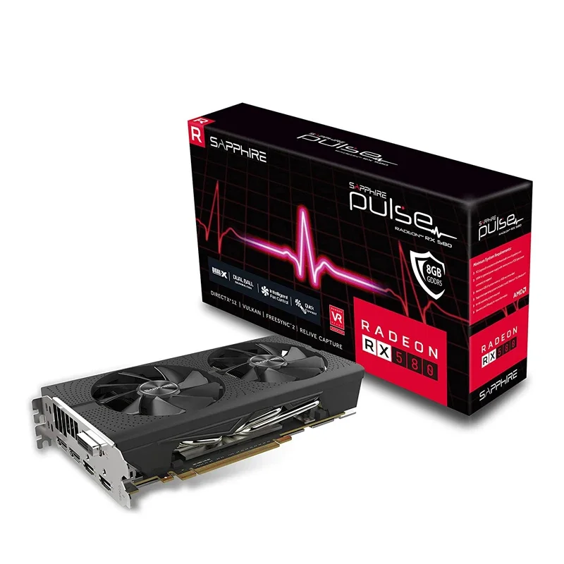 Vendita Calda Sapphire Rx 580 Gigabyte Scheda Grafica Rx580 2048 8G Per Gioco Desktop