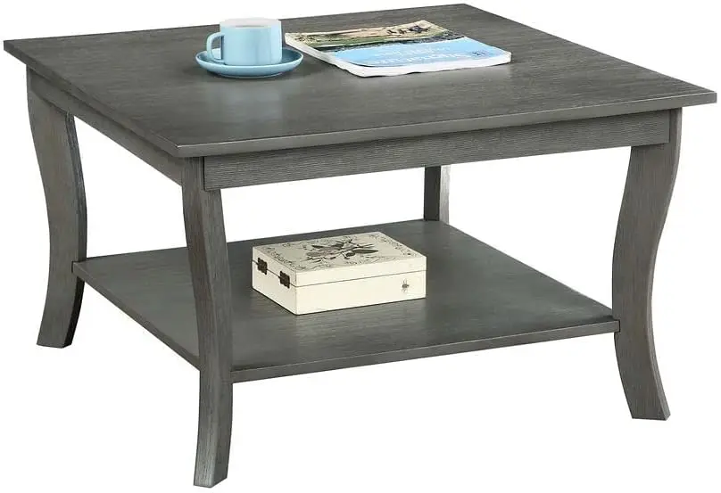 American Heritage Square Coffee Table, Wirebrush Dark Gray 5