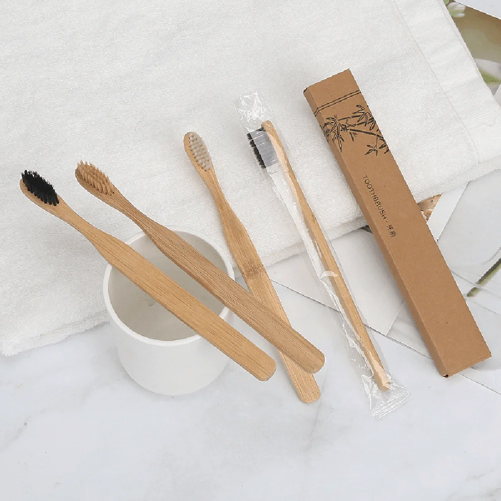 Eco-Friendly Bamboo Toothbrush with Soft Bristles - Biodegradable Wooden Handle