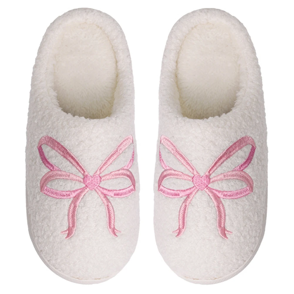 Women Fluffy Slippers Winter House Shoes Slip-on House Slippers Soft Plush Slippers for Indoor and Outdoor